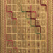 Square Abstract Brown Modern Rug, abs5346brn