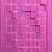 Square Machine Washable Abstract Pink Modern Rug, wshabs5346pnk