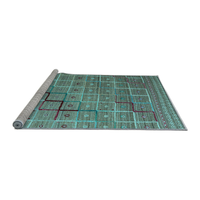 Sideview of Machine Washable Abstract Light Blue Modern Rug, wshabs5346lblu