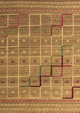 Abstract Brown Modern Rug, abs5346brn