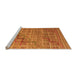 Sideview of Machine Washable Abstract Orange Modern Area Rugs, wshabs5346org