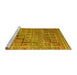 Sideview of Machine Washable Abstract Yellow Modern Rug, wshabs5346yw