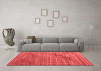 Machine Washable Abstract Red Modern Rug, wshabs5346red