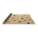 Sideview of Abstract Brown Gold Solid Rug, abs5347