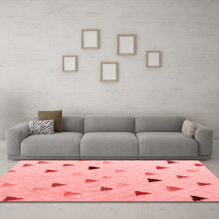 Modern Red Washable Rugs