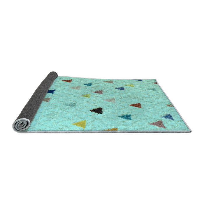 Sideview of Solid Light Blue Modern Rug, abs5347lblu
