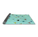 Sideview of Solid Light Blue Modern Rug, abs5347lblu