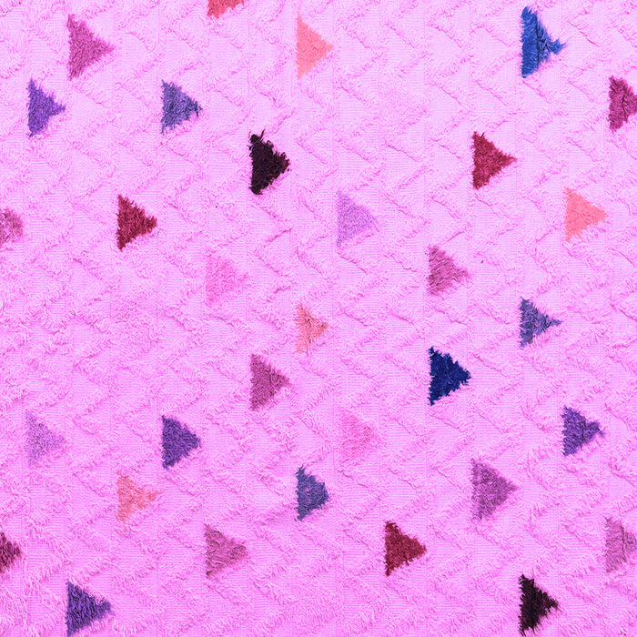 Square Machine Washable Solid Purple Modern Area Rugs, wshabs5347pur