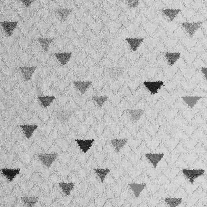 Square Machine Washable Solid Gray Modern Rug, wshabs5347gry