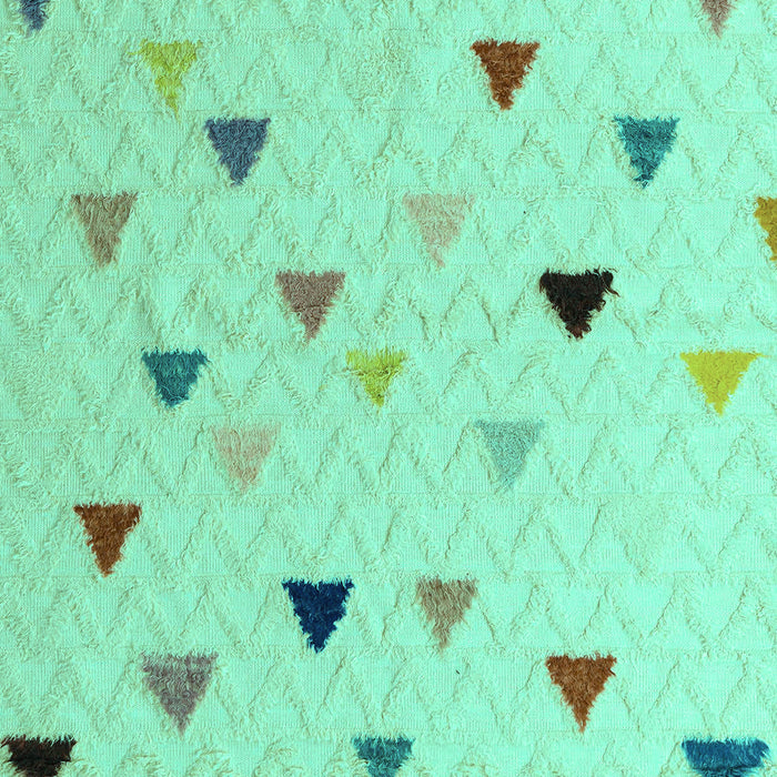 Machine Washable Solid Turquoise Modern Area Rugs, wshabs5347turq