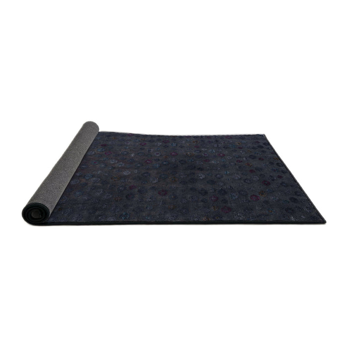 Sideview of Abstract Dark Slate Gray Green Modern Rug, abs5348