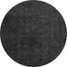 Round Machine Washable Abstract Gray Modern Rug, wshabs5348gry