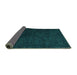 Sideview of Abstract Turquoise Modern Rug, abs5348turq