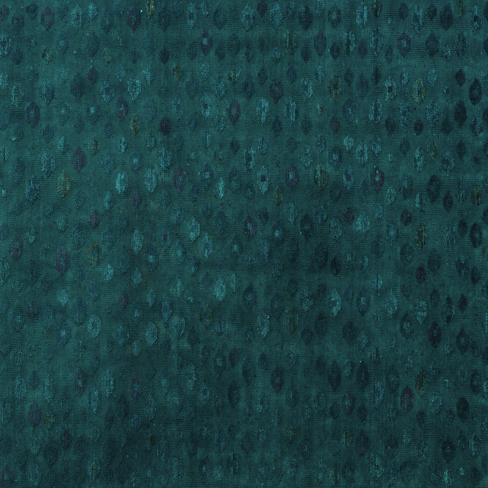 Square Machine Washable Abstract Turquoise Modern Area Rugs, wshabs5348turq