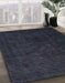 Abstract Dark Slate Gray Green Modern Rug in Family Room, abs5348