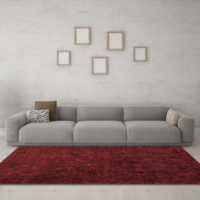Modern Red Washable Rugs