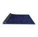 Sideview of Abstract Blue Modern Rug, abs5348blu