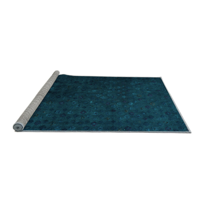 Sideview of Machine Washable Abstract Light Blue Modern Rug, wshabs5348lblu