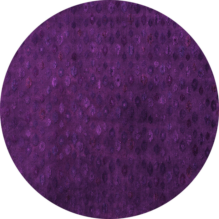 Round Machine Washable Abstract Pink Modern Rug, wshabs5348pnk