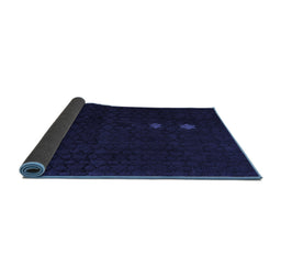 Sideview of Abstract Blue Modern Rug, abs5349blu