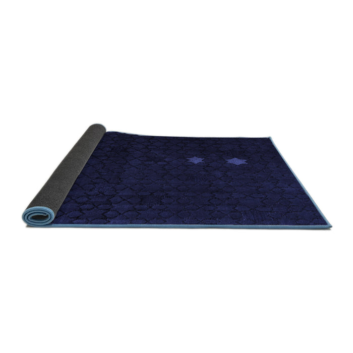 Sideview of Abstract Blue Modern Rug, abs5349blu
