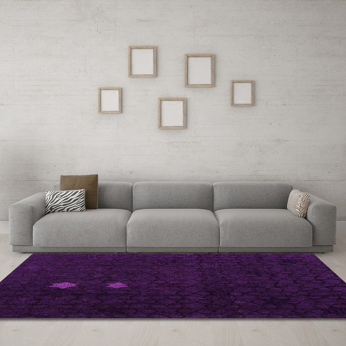 Machine Washable Abstract Pink Modern Rug in a Living Room, wshabs5349pnk