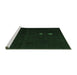 Sideview of Machine Washable Abstract Emerald Green Modern Area Rugs, wshabs5349emgrn