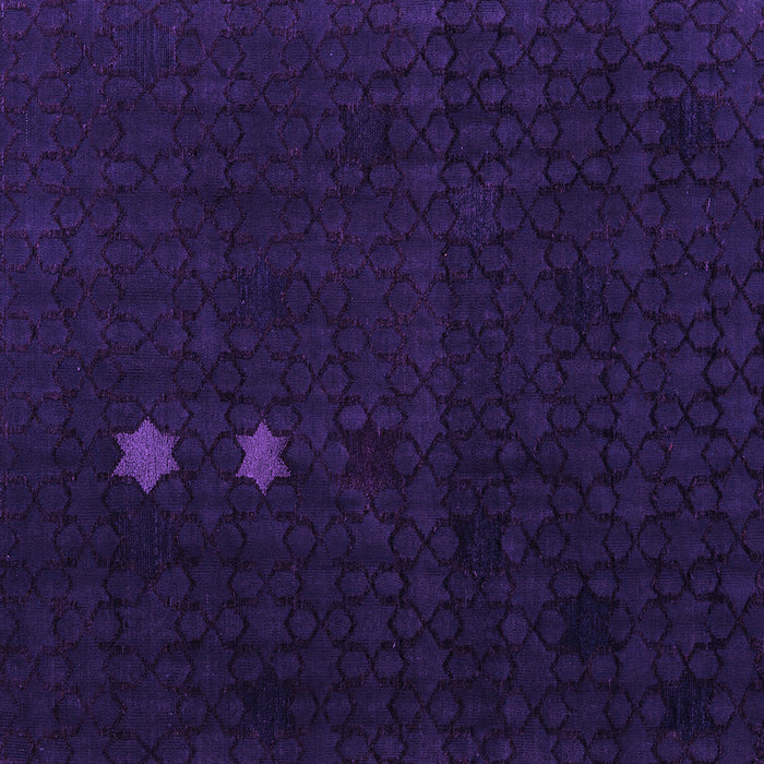 Square Abstract Purple Modern Rug, abs5349pur