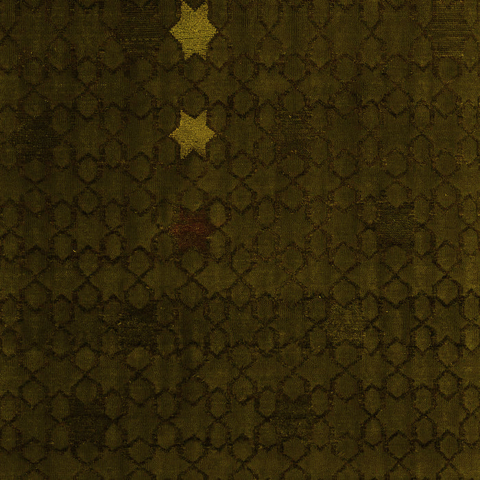 Machine Washable Abstract Yellow Modern Rug, wshabs5349yw