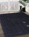 Machine Washable Abstract Midnight Gray Rug in a Family Room, wshabs5349