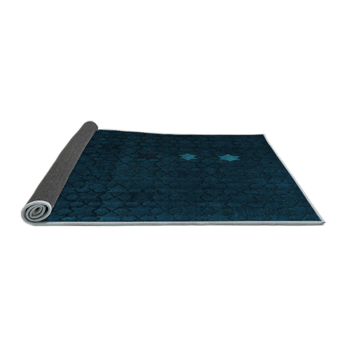 Sideview of Abstract Light Blue Modern Rug, abs5349lblu