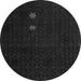 Round Abstract Gray Modern Rug, abs5349gry