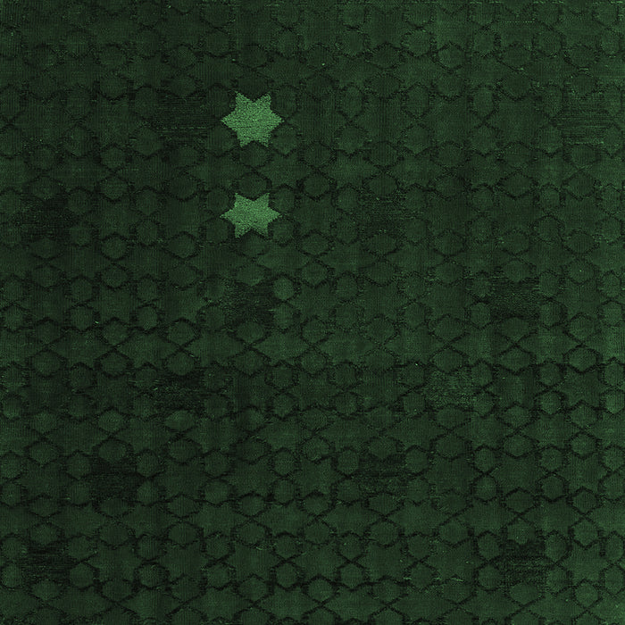 Square Machine Washable Abstract Emerald Green Modern Area Rugs, wshabs5349emgrn