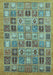 Abstract Light Blue Modern Rug, abs534lblu