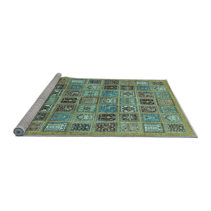 Sideview of Machine Washable Abstract Light Blue Modern Rug, wshabs534lblu
