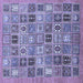 Square Abstract Blue Modern Rug, abs534blu