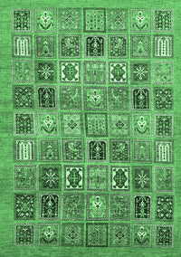 Abstract Emerald Green Modern Rug, abs534emgrn