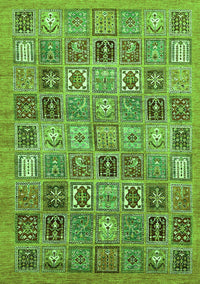 Abstract Green Modern Rug, abs534grn