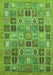 Abstract Green Modern Rug, abs534grn