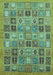 Abstract Turquoise Modern Rug, abs534turq