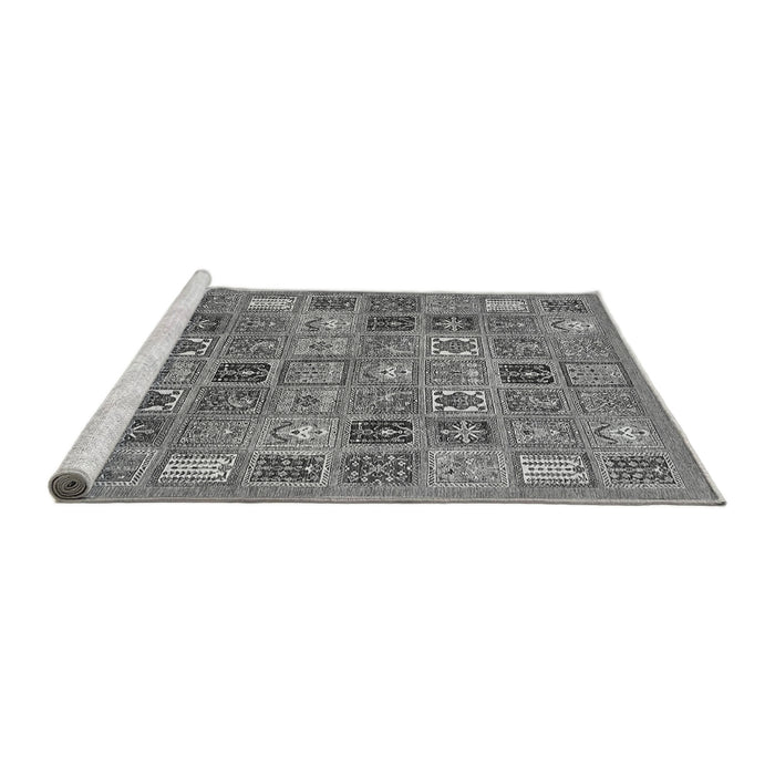 Sideview of Machine Washable Abstract Gray Modern Rug, wshabs534gry