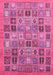 Machine Washable Abstract Pink Modern Rug, wshabs534pnk