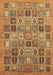 Machine Washable Abstract Brown Modern Rug, wshabs534brn