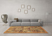 Machine Washable Abstract Brown Modern Rug in a Living Room,, wshabs534brn