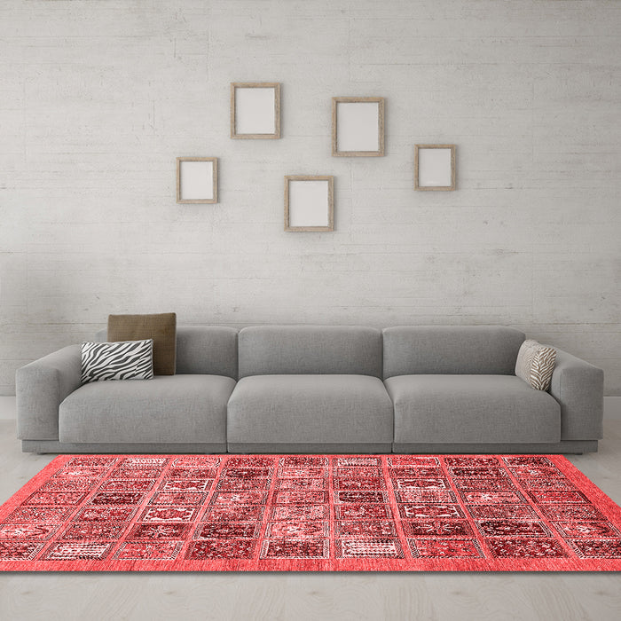 Modern Red Washable Rugs