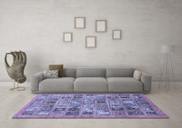 Machine Washable Abstract Blue Modern Rug, wshabs534blu