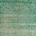 Square Machine Washable Abstract Dark Sea Green Rug, wshabs5350