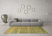 Machine Washable Abstract Brown Modern Rug in a Living Room,, wshabs5350brn