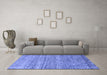 Machine Washable Abstract Blue Modern Rug in a Living Room, wshabs5350blu