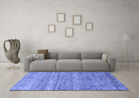 Machine Washable Abstract Blue Modern Rug, wshabs5350blu